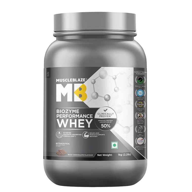 MuscleBlaze MB Biozyme Performance Whey 1kg