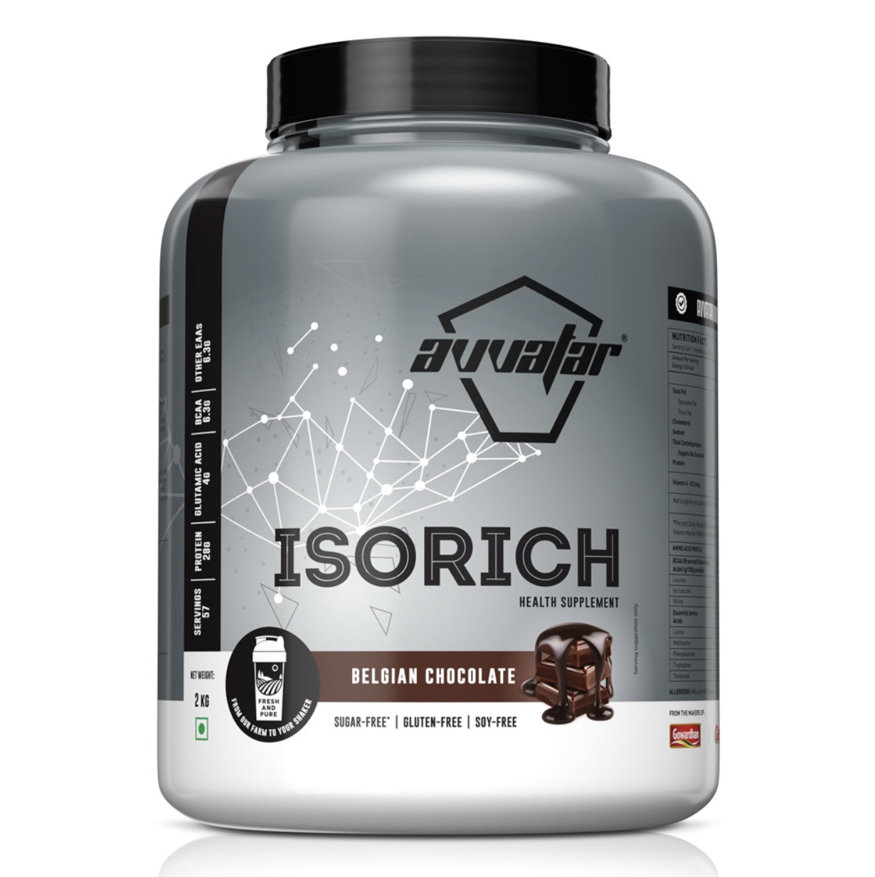 Avvatar Isorich Protein 2kg | Chocolate Hazelnut | 57 Servings | 28g Protein