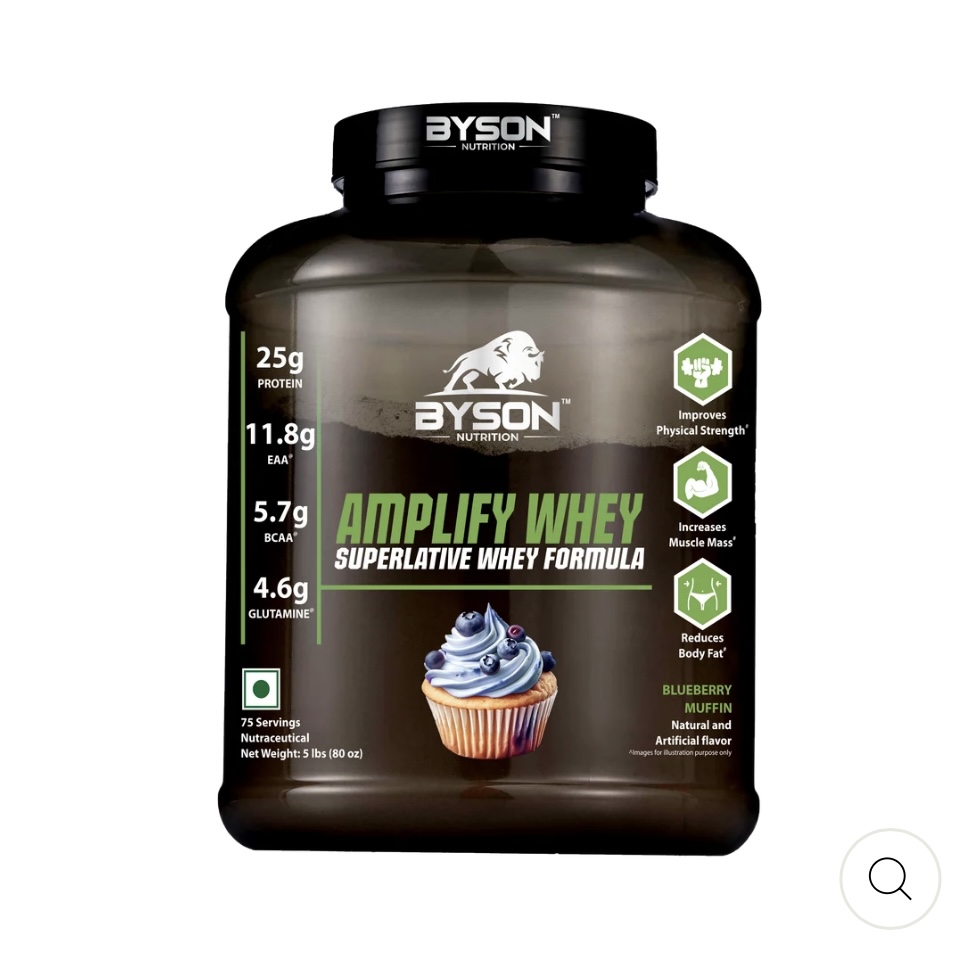 Byson Nutrition Amplify Whey Protein Powder | 5Lbs|75 Serving