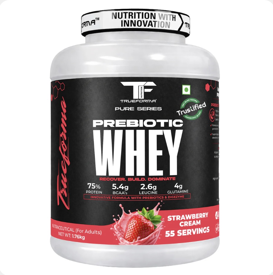 Trueforma® 100% Whey Protein with Prebiotics & Enzymes 1.7kg| 55 Serving