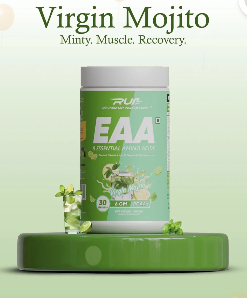Ripped Up Nutrition  EAA Powder | Sugar Free Powerful Intra Workout | Muscle Recovery Drink with 6000mg BCAA, 9000mg EAA, | Amino Acid Supplements (30 Servings)