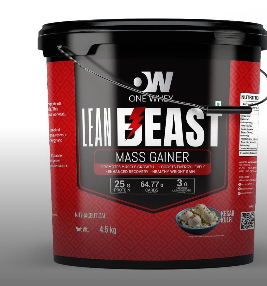 One Whey Lean Beast Mass Gainer, 4.5 Kg