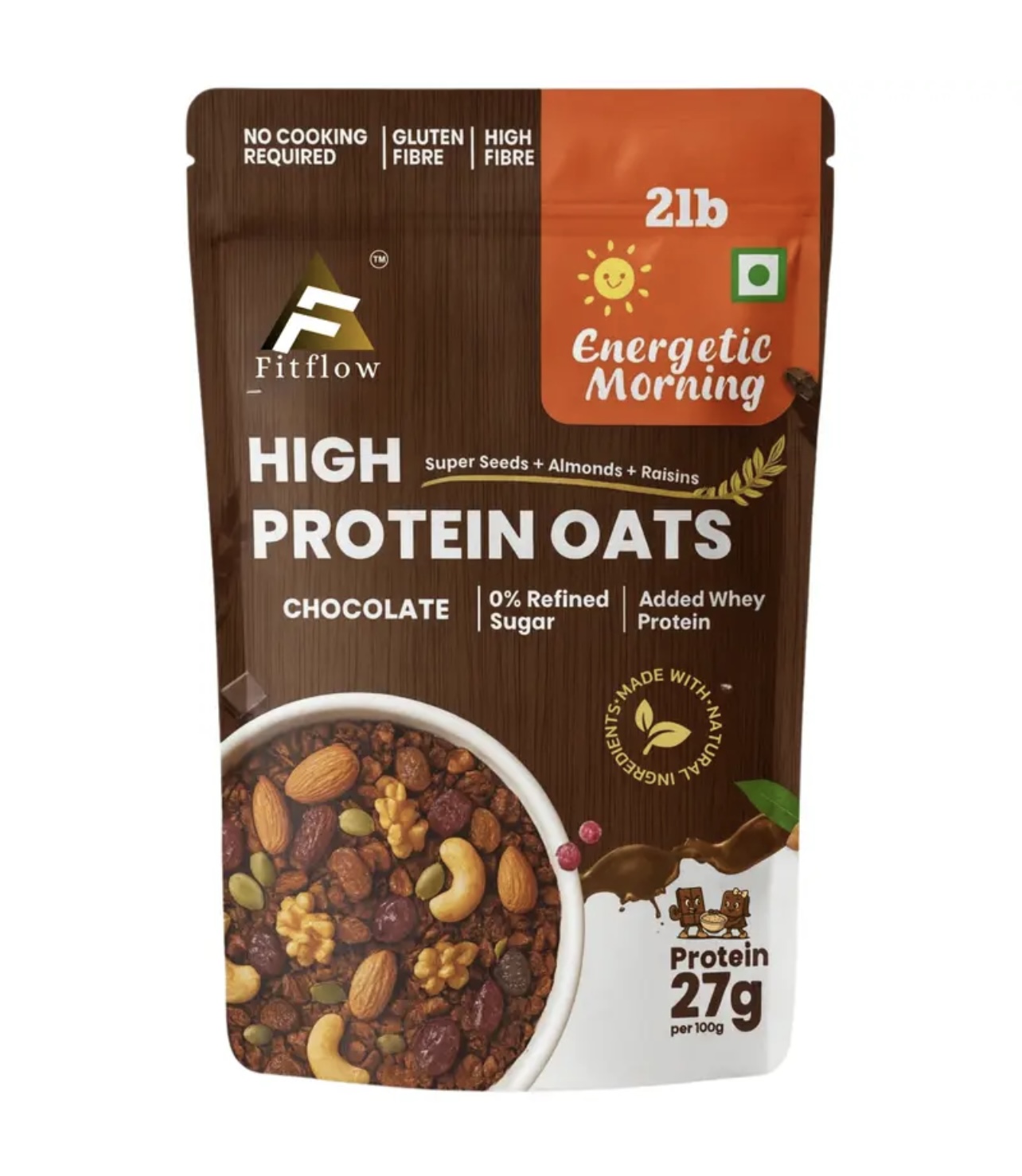 FITFLOW HIGH PROTEIN OATS CHOCOLATE | 27G PROTEIN