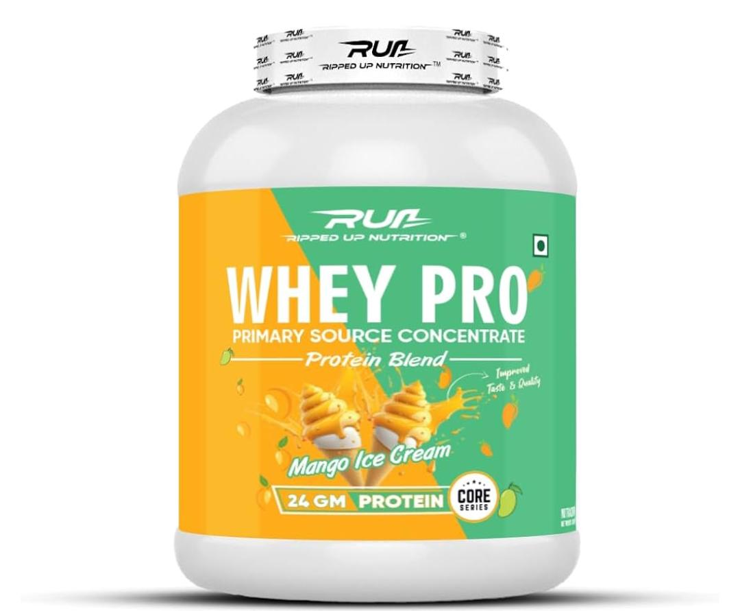 Ripped Up Nutrition- Whey Pro (TRUSTIFIED) - 24GM Protein - 0GM Sugar- Low Carbs Supplements Powder, Digestive Enzimes (1.8kg (4LBS)