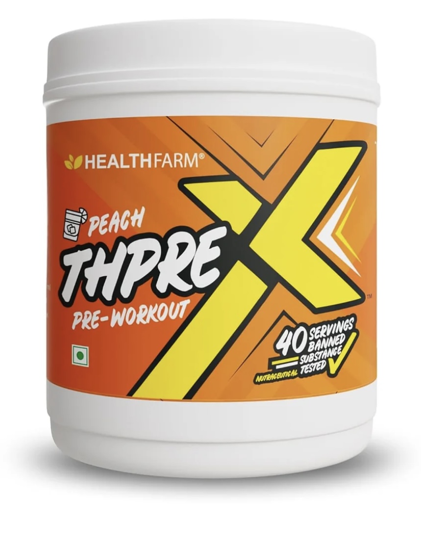Healthfarm Thpre X Pre-Workout Powder – 40 Servings | Energy, Focus & Hydration Support | 500g