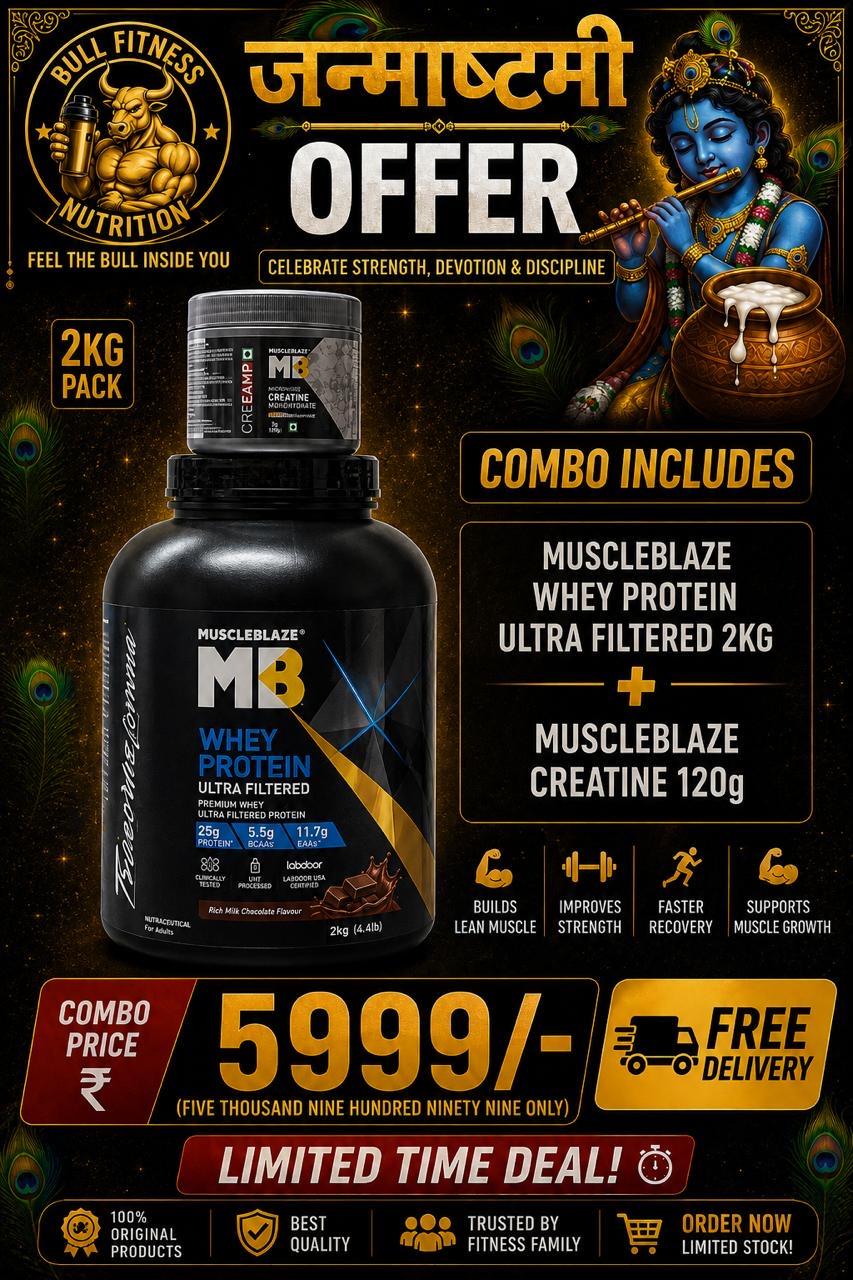 Muscle blaze ultra filter blend whey protein + muscle blaze creatine 120 gm