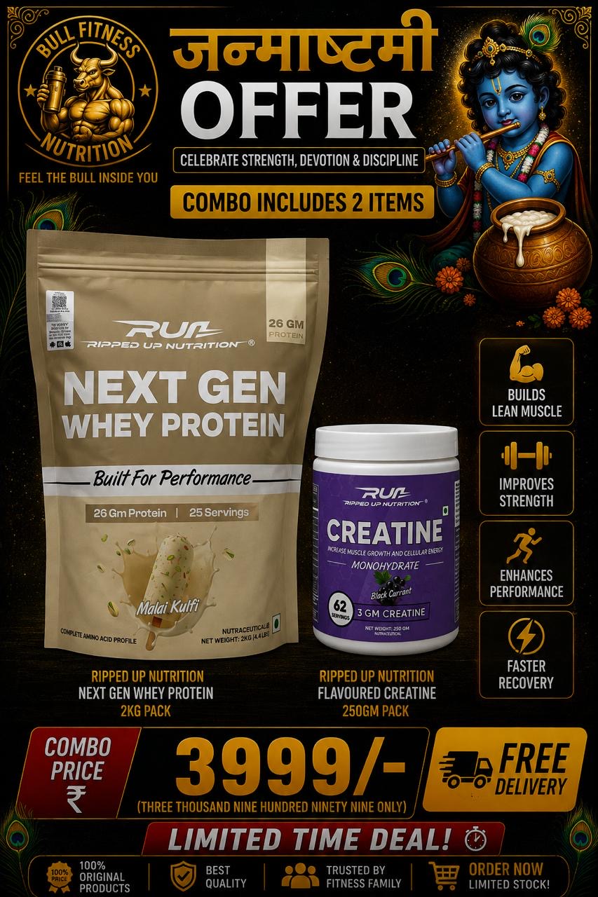 Ripped up nutrition next gen whey protein 2kg + creatine 250 gm combo deal
