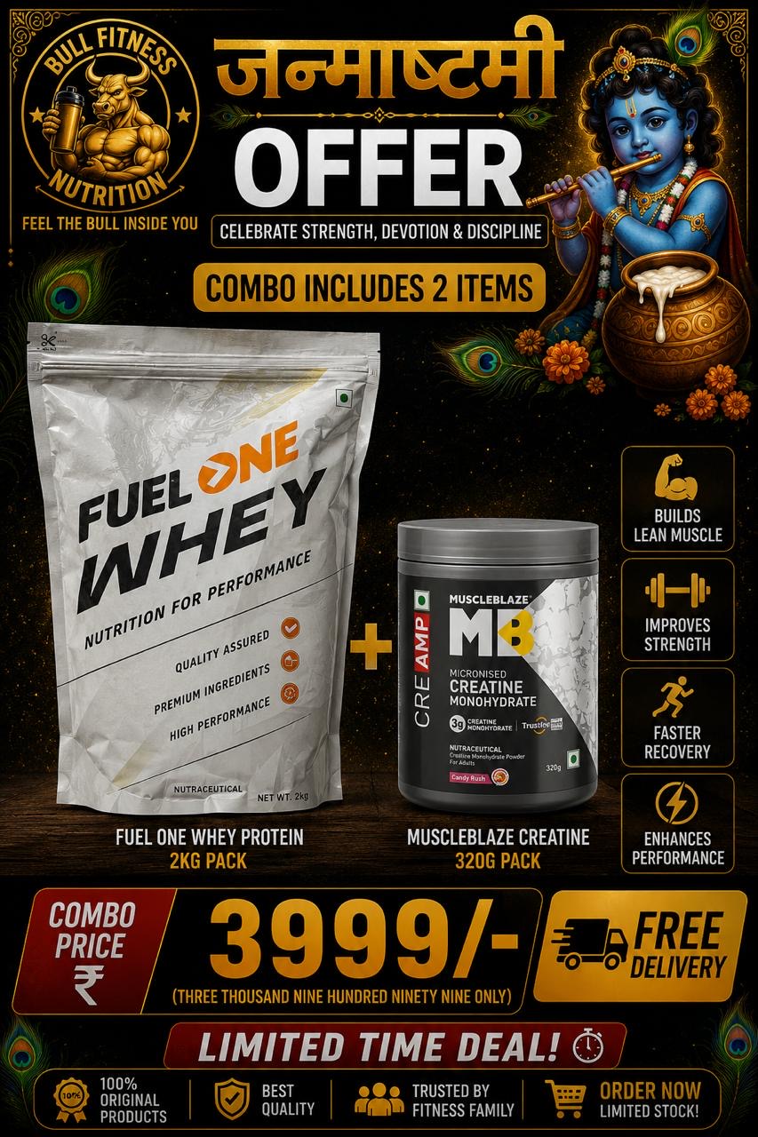 Fuel one whey protein 2 kg + muscle blaze 320 gm creatine combo deal